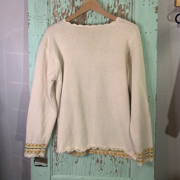 Women’s Style Studio size L crèam color Christmas sweater with Christmas tree - Picture 3 of 5